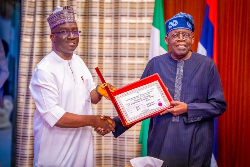 Tinubu receives Edo governor-elect, tasks him on development