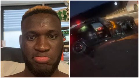 Super Eagles striker Boniface involved in car crash