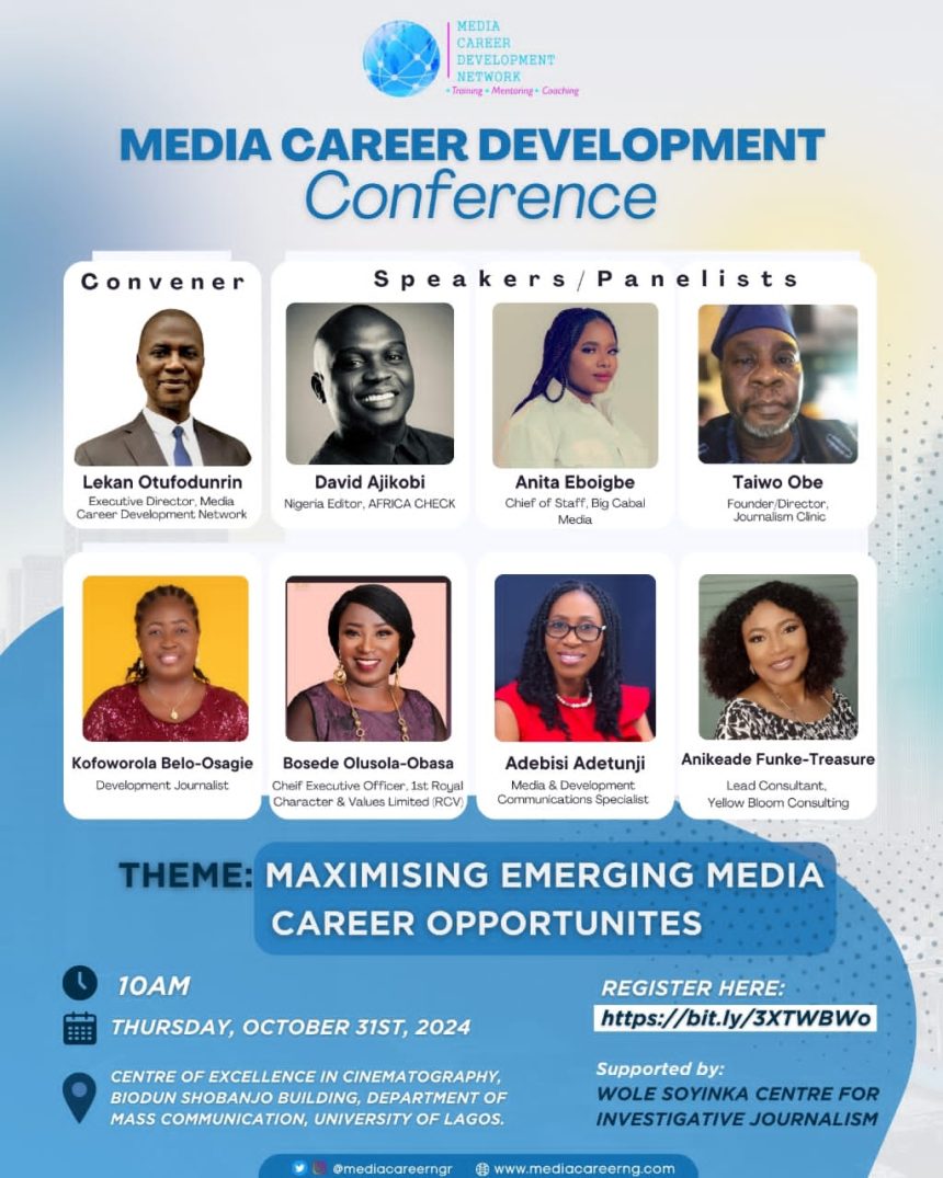 Media Career Development conference holds today in UNILAG