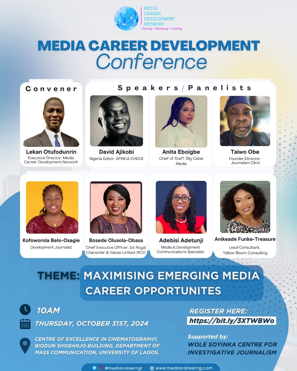 Media Career Development conference holds today in UNILAG