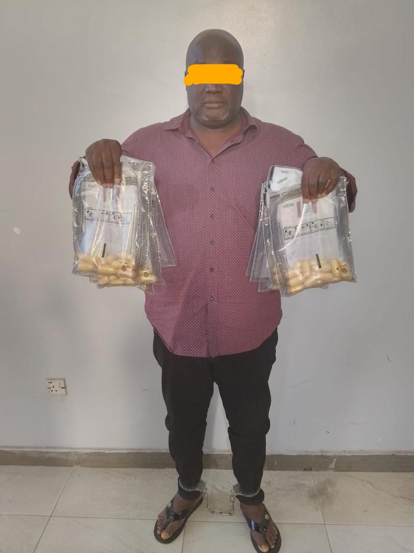 NDLEA arrests businessman for ingesting 90 wraps of cocaine