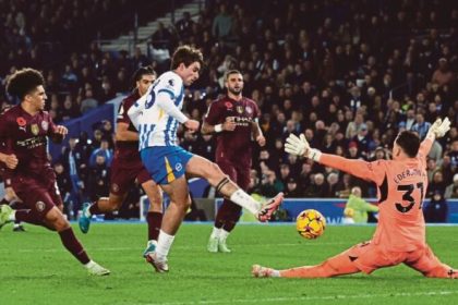 Manchester City lose fourth consecutive game, after defeat by Brighton