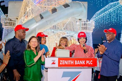 Yuletide season: Zenith Bank lights up Ajose Adeogun Street