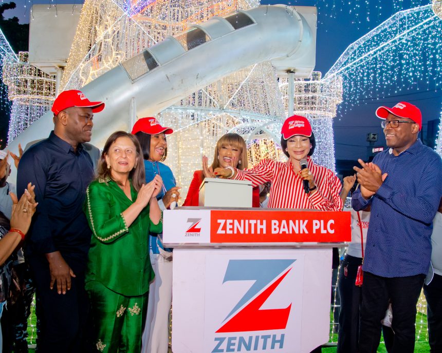 Yuletide season: Zenith Bank lights up Ajose Adeogun Street