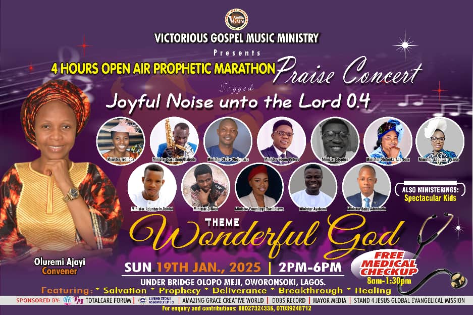 Open air praise concert holds at Oworonsoki January 19