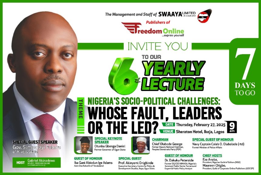 Freedom Online holds sixth annual lecture Feb 27 at Sheraton
