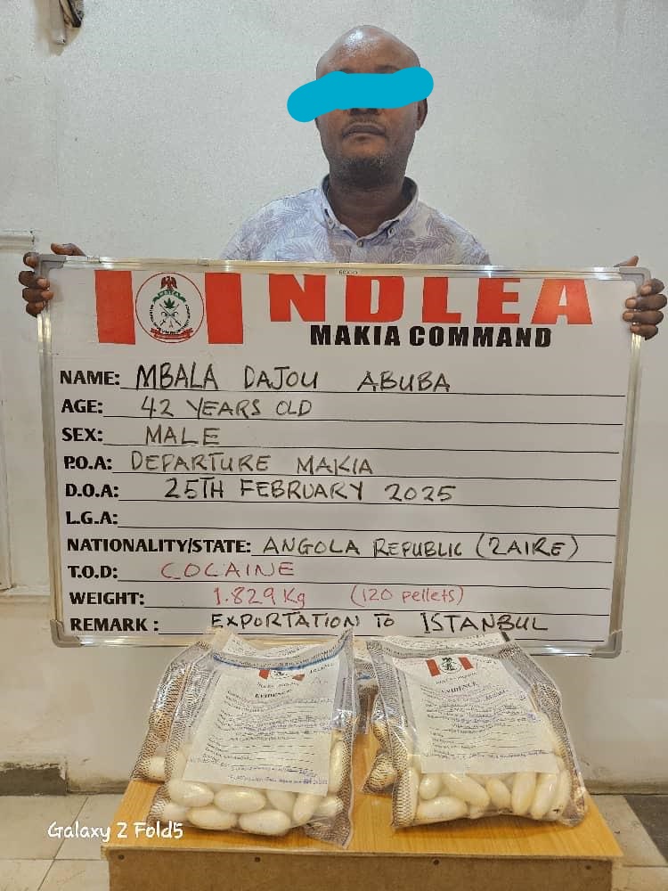 Turkey-bound businessman excretes 120 wraps of cocaine