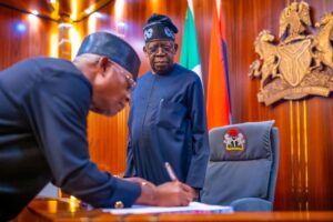 Rivers: Tinubu swears in Rivers' administrator, Ibok Ibas (+Photos)