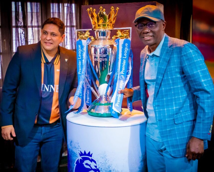Sanwo-Olu receives Premier League trophy