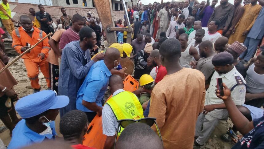 One dead, three rescued as two-storey building collapses in Lagos