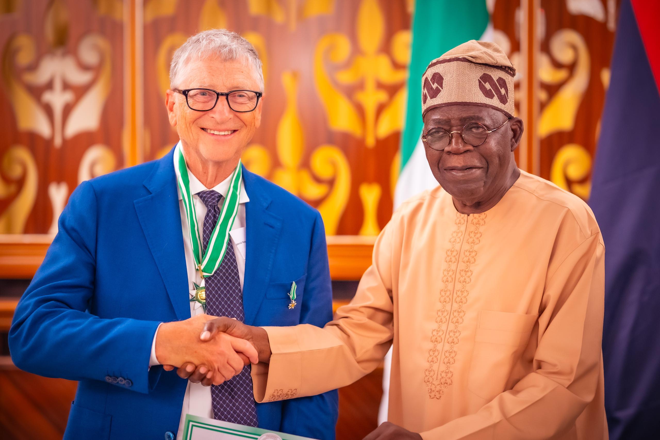 Tinubu confers national honour on Bill Gates
