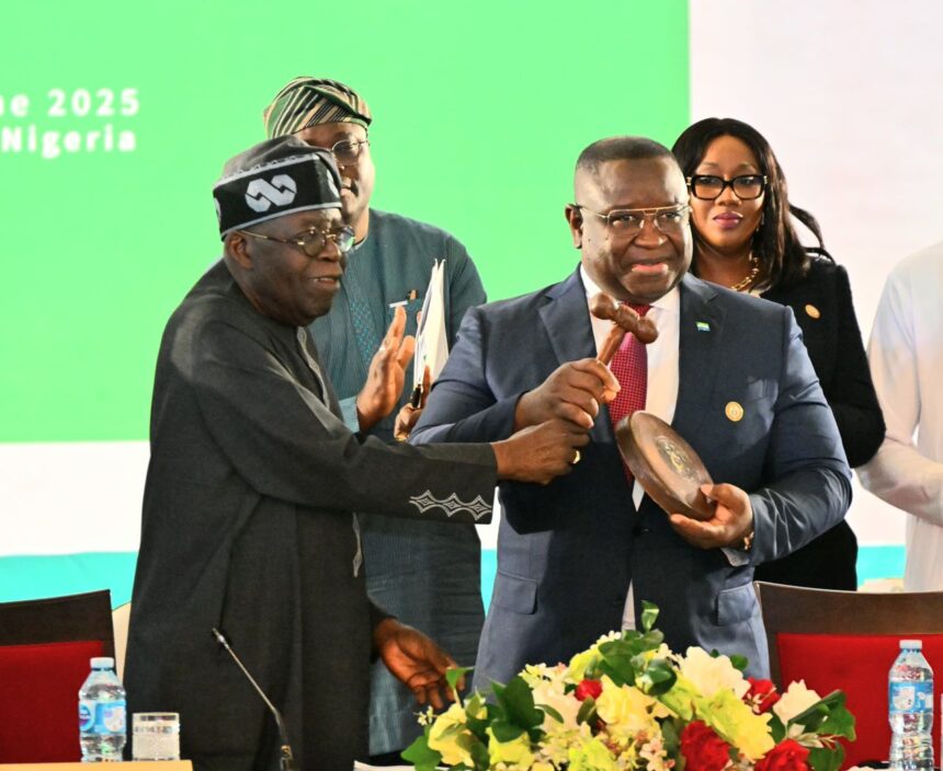 ECOWAS: Tinubu hands over leadership to S'Leone's Maada Bio