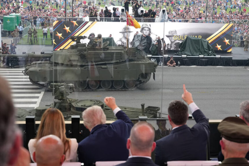 After day of nationwide protests, Trump's military parade rolls through D.C.