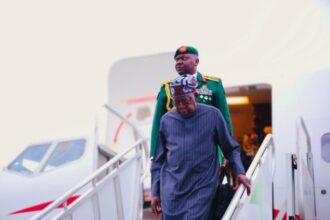 Tinubu arrives Lagos for Easter, inauguration of projects