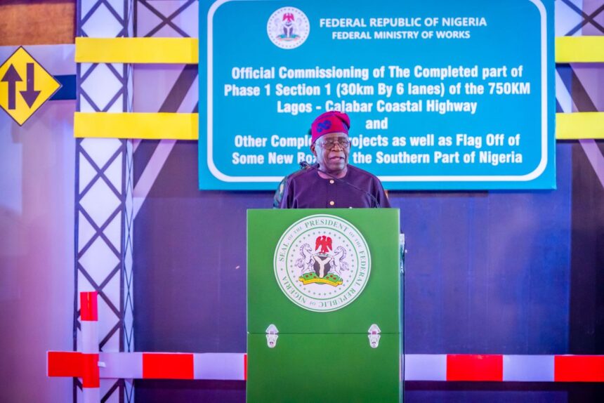 Tinubu inaugurates first phase of Lagos-Calabar Coastal Highway