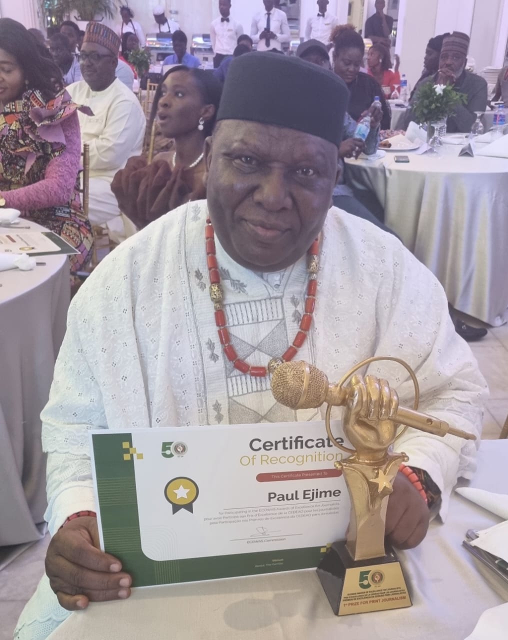 Ejime wins ECOWAS maiden Journalist Excellence Award