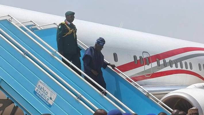 Tinubu arrives Katsina to receive Buhari’s body for burial