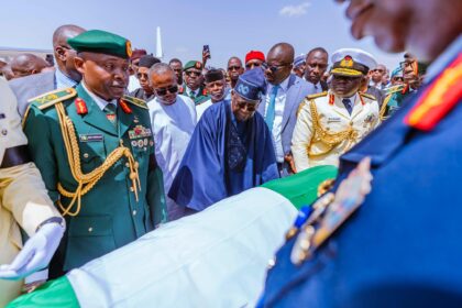 How Tinubu received remains of Buhari ahead of burial (+Photos)
