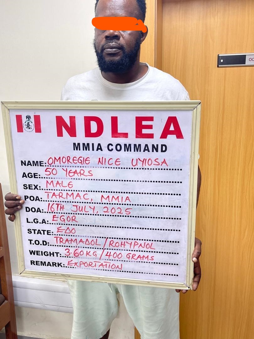 NDLEA recovers 7,790 pills of tramadol and rohypnol at airport