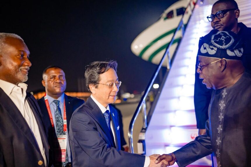 Tinubu arrives Japan ahead of TICAD9 summit