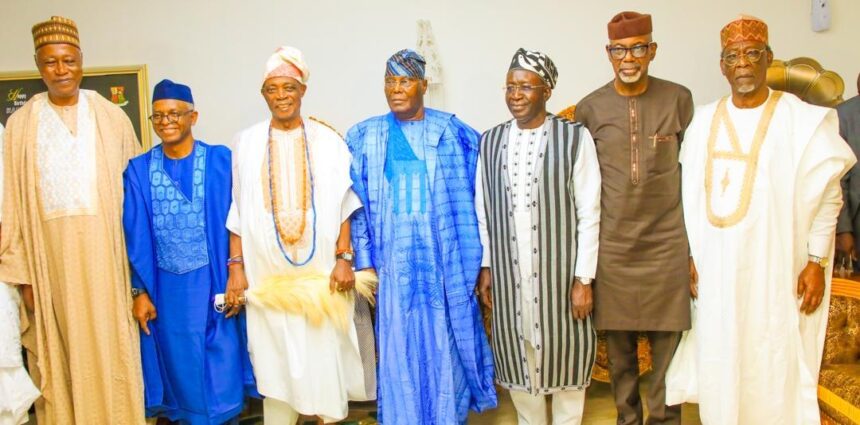 Atiku leads delegation on congratulatory visit to Oba Ladoja