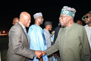 Tinubu ends vacation, back in Abuja (+Pictures)