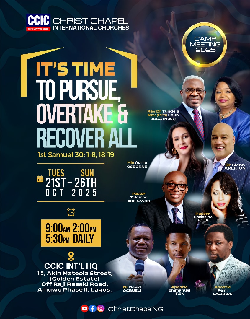 Christ Chapel International Churches begins camp meeting Oct 21
