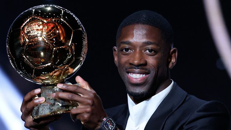 Tearful Dembele wins Ballon d'Or as PSG dominate