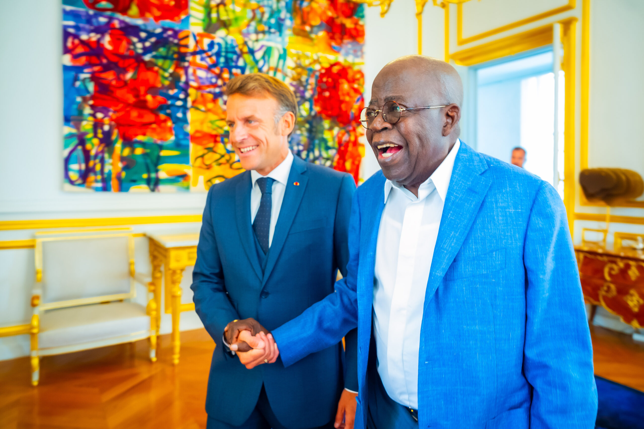 PHOTO NEWS: Tinubu and Macron of France at the Elysee Palace