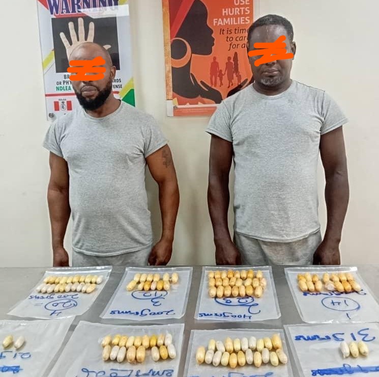 NDLEA: Two Brazil returnees excrete 116 wraps of heroin, cocaine