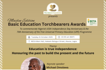 Basic Education Torchbearers Awards’ maiden edition holds Oct 21