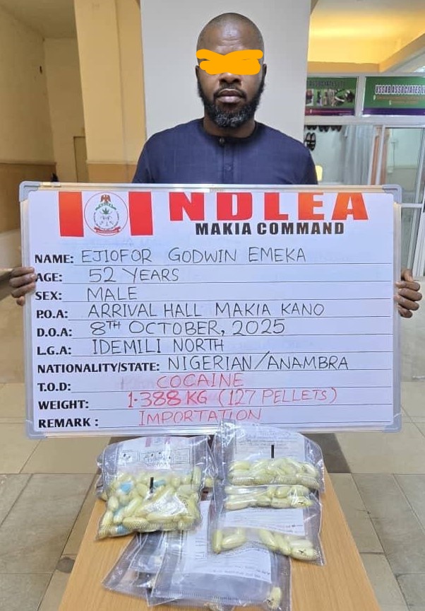 Businessman excretes 127 cocaine wraps at airport