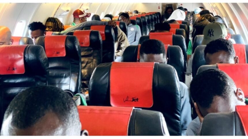WCQ: Super Eagles finally arrive in Uyo after mid-air scare