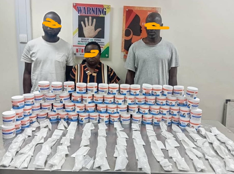 NDLEA uncovers UK-bound cocaine in cream containers