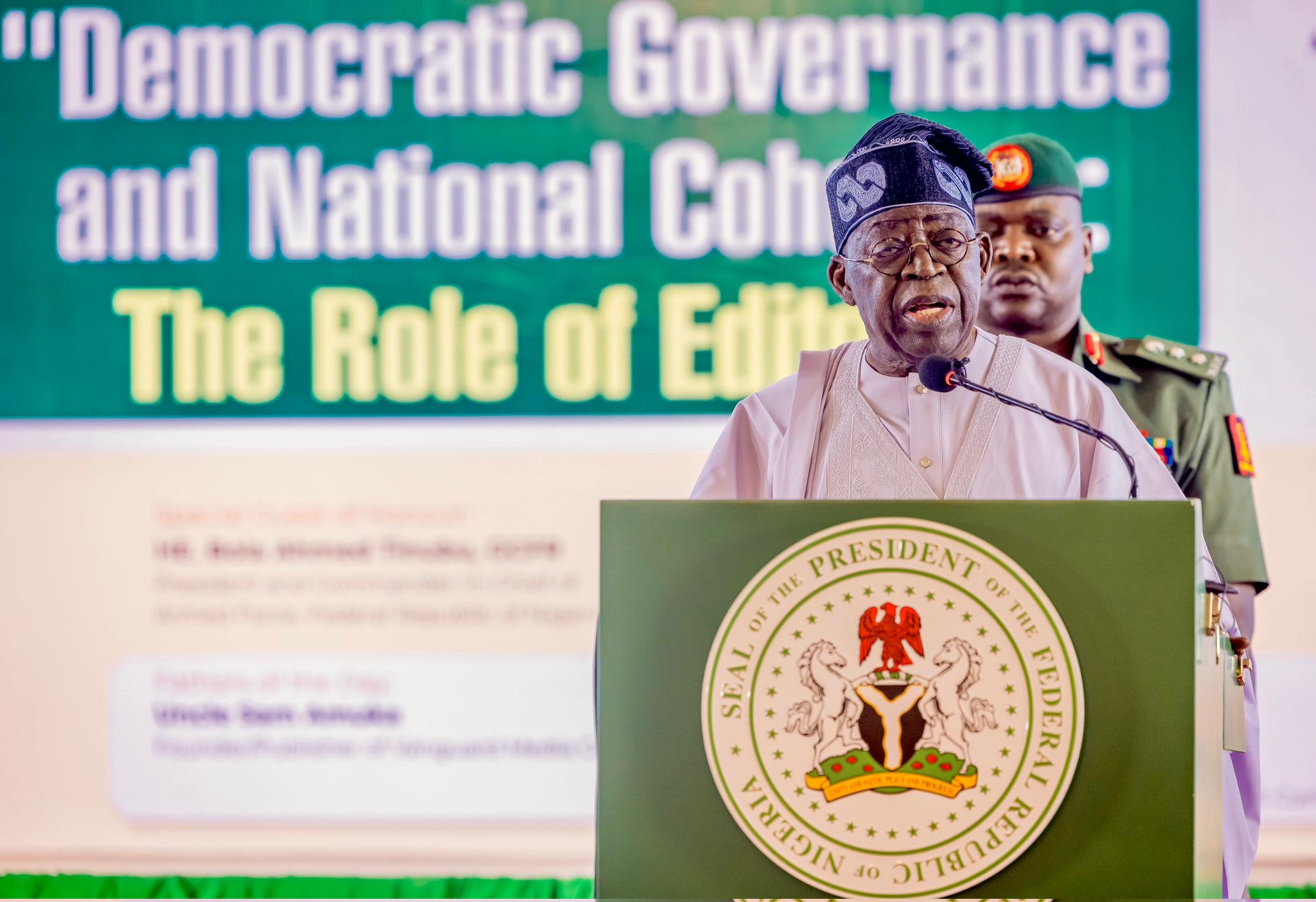 FOR THE RECORD: Editors, uphold highest standards of journalism -Tinubu