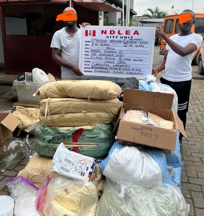 Saudi-bound wanted drug lord arrested, NDLEA raids colos lab
