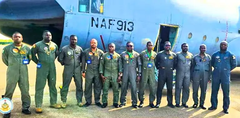 NAF’s C-130 aircraft, crew in Accra, proceeding to Portugal