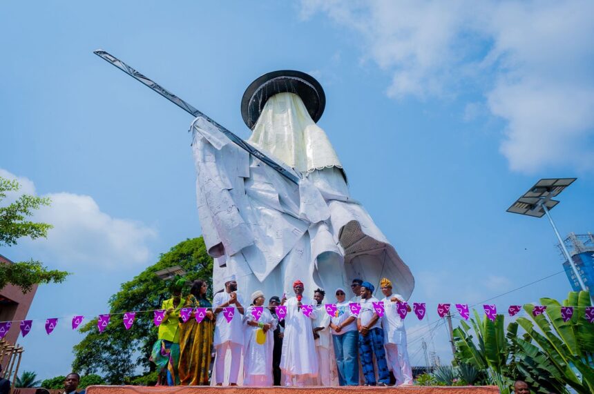 Sanwo-Olu unveils Eyo monument, reaffirms commitment to Lagos’ cultural identity