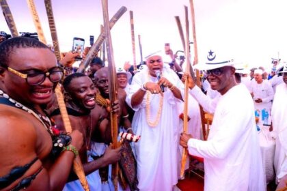 Sanwo-Olu receives Opambata as activities for Eyo festival kick off