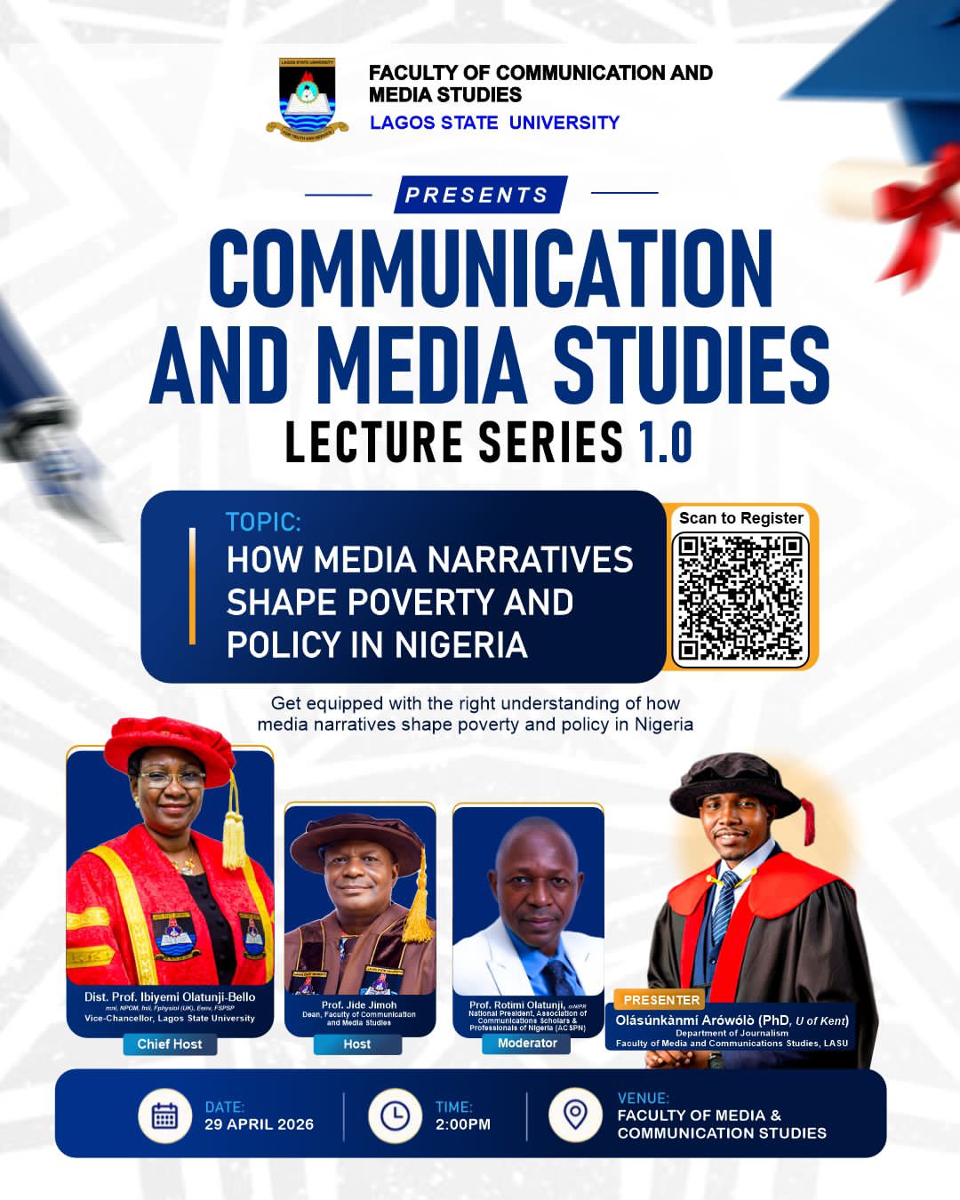 LASU begins Communication and Media Studies lecture series Wednesday