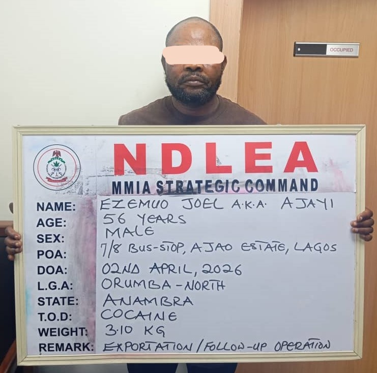 NDLEA uncovers cocaine in palm kernel oil cans, arrests kingpin