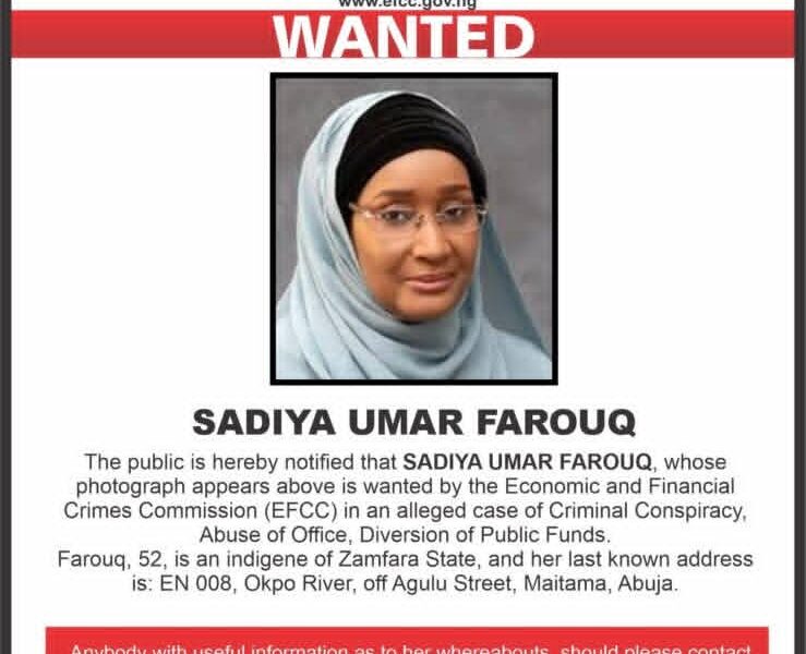 Alleged fraud: EFCC declares ex-Minister Sadiya Farouq wanted
