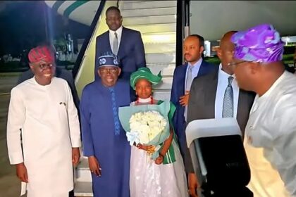 Tinubu arrives Lagos after three-nation visit