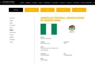 NFAF yet to reflect on IFAF membership list