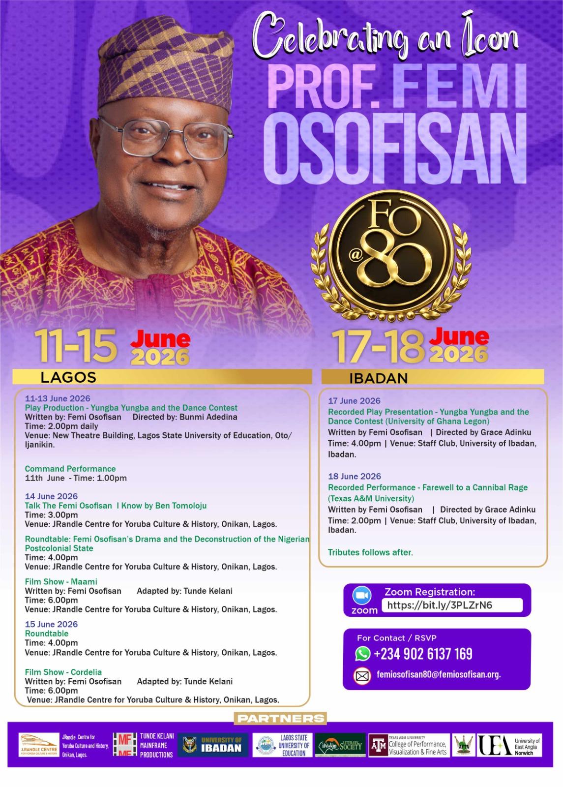 Femi Osofisan @ 80: Celebrating an icon of arts, culture, creativity
