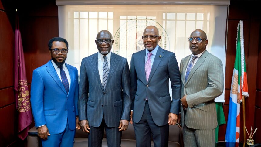 PHOTO NEWS: New AMCON board chair, Abubakar, others after his screening