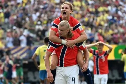 World Cup: Haaland brace sends Norway past Brazil 2-1