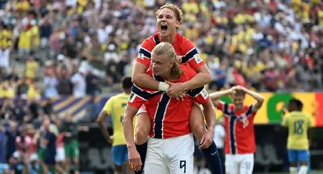World Cup: Haaland brace sends Norway past Brazil 2-1