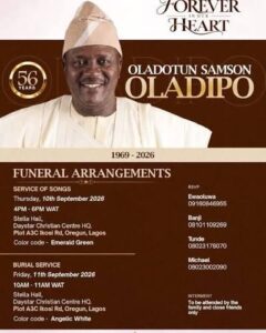 The grim reaper snatched Dotun Oladipo