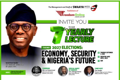 Sanwo-Olu, Lai Mohammed, Gbenga Daniel, others to attend 7th Freedom Online lecture Thursday